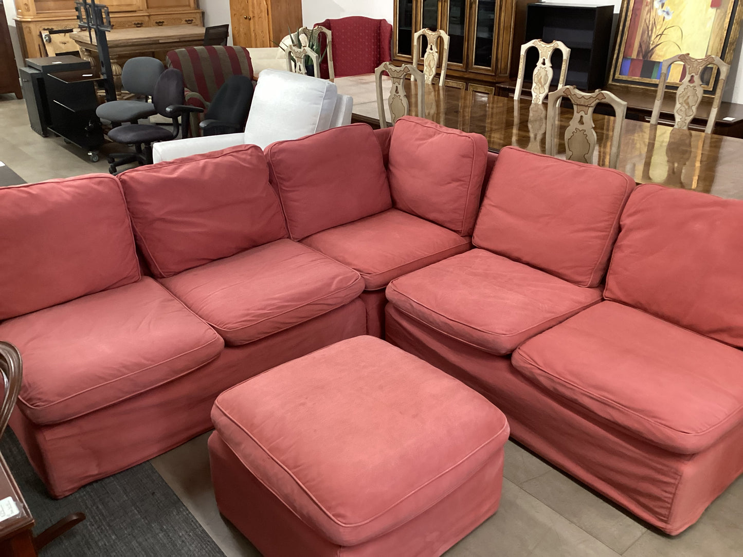 We thought it was pink sectional