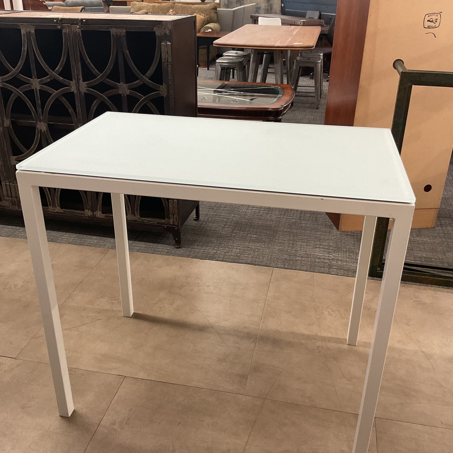 Frosted Glass Top Table