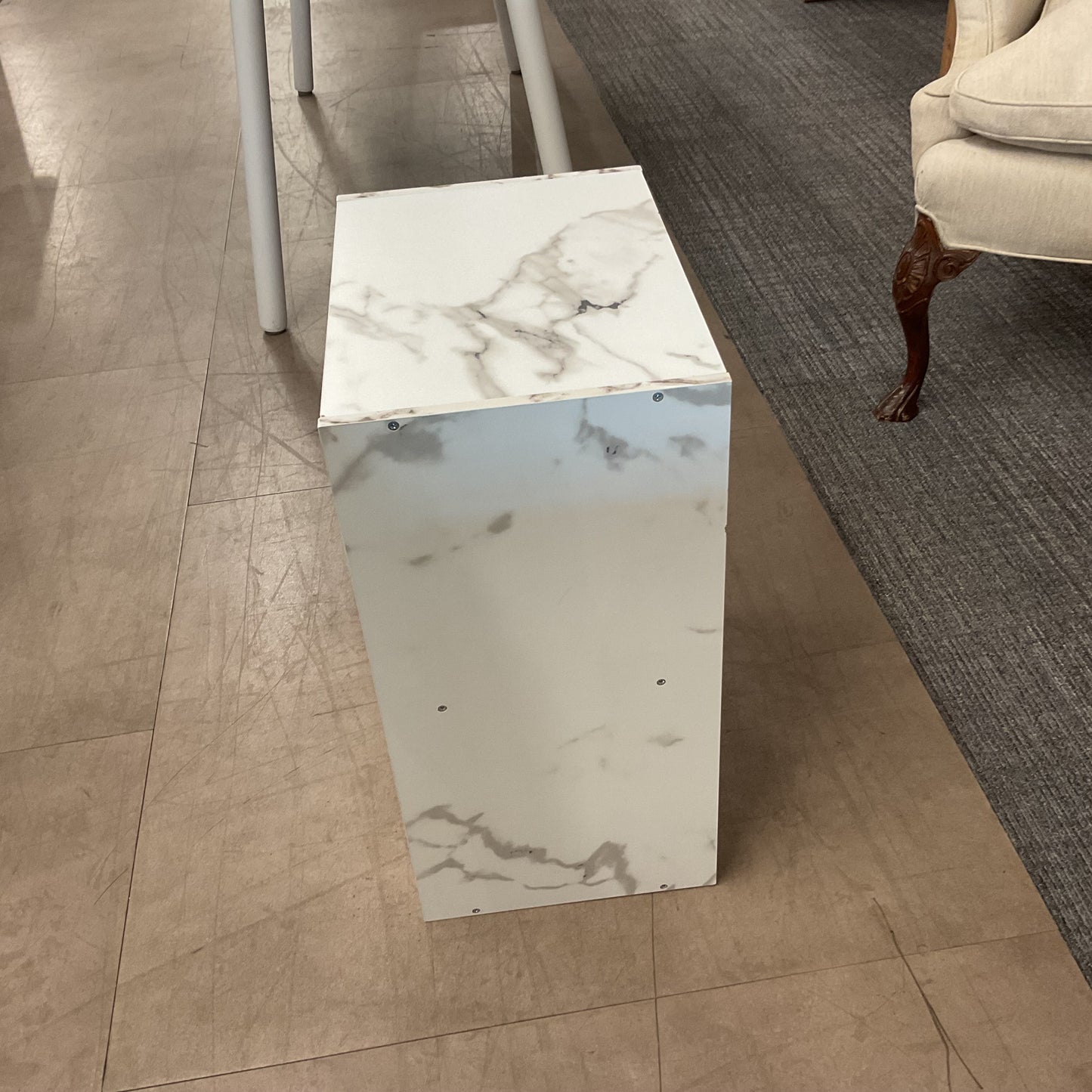 Faux Marble Storage Cube