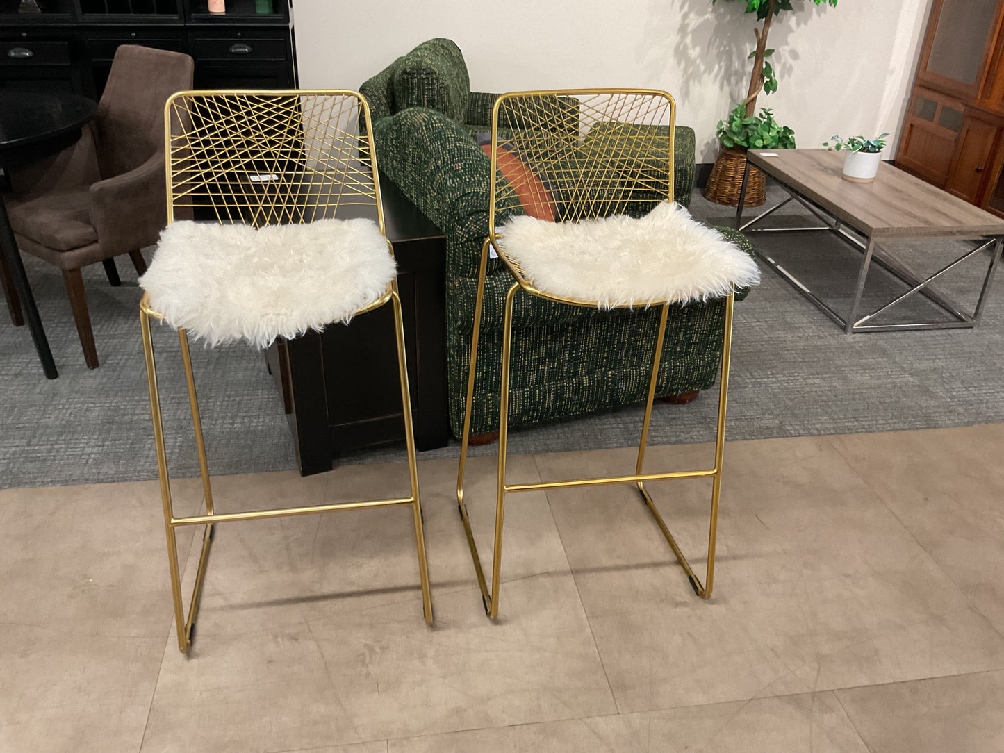 Golden Bar Stool Set