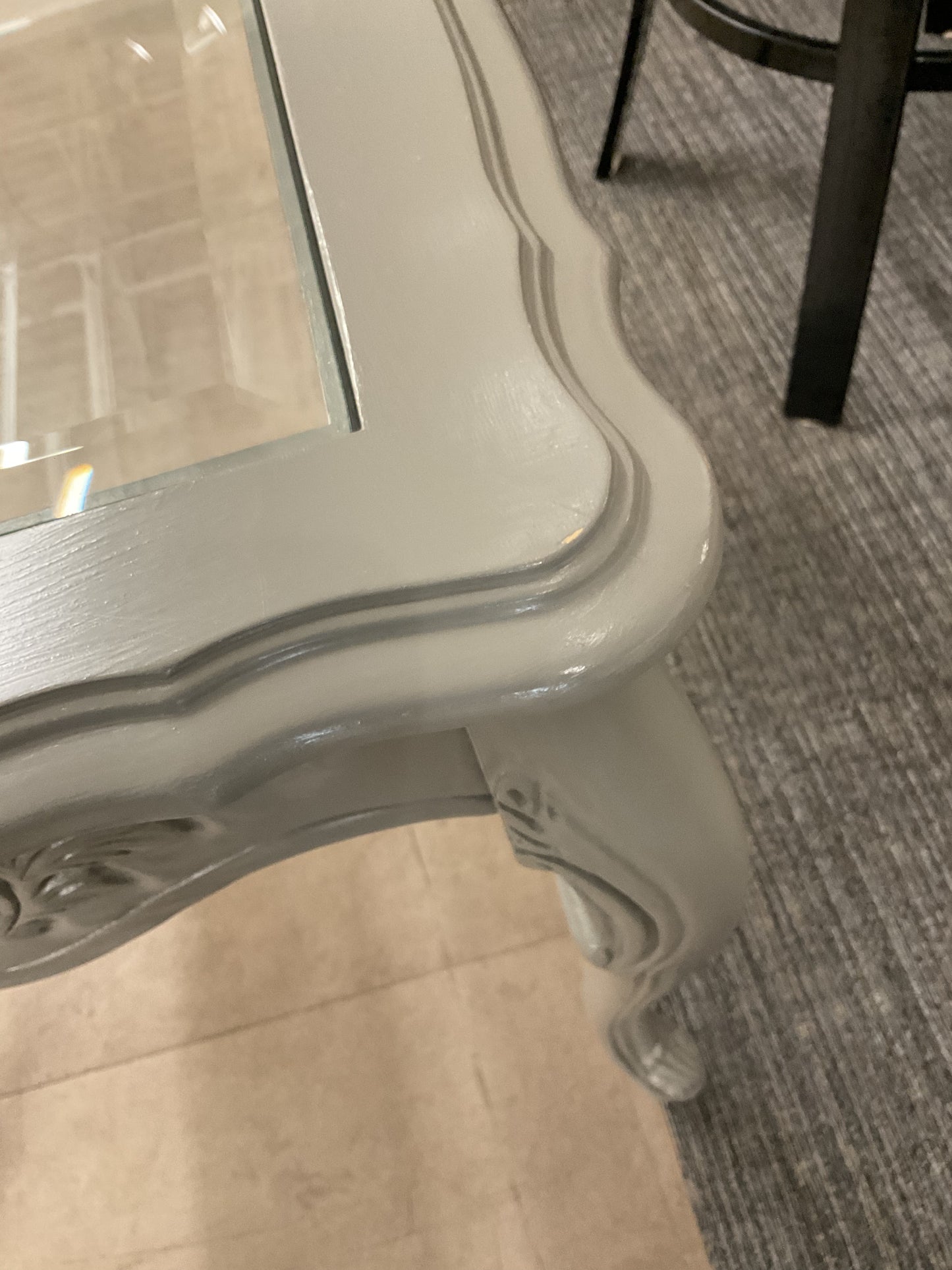 Refinished Grey End Table