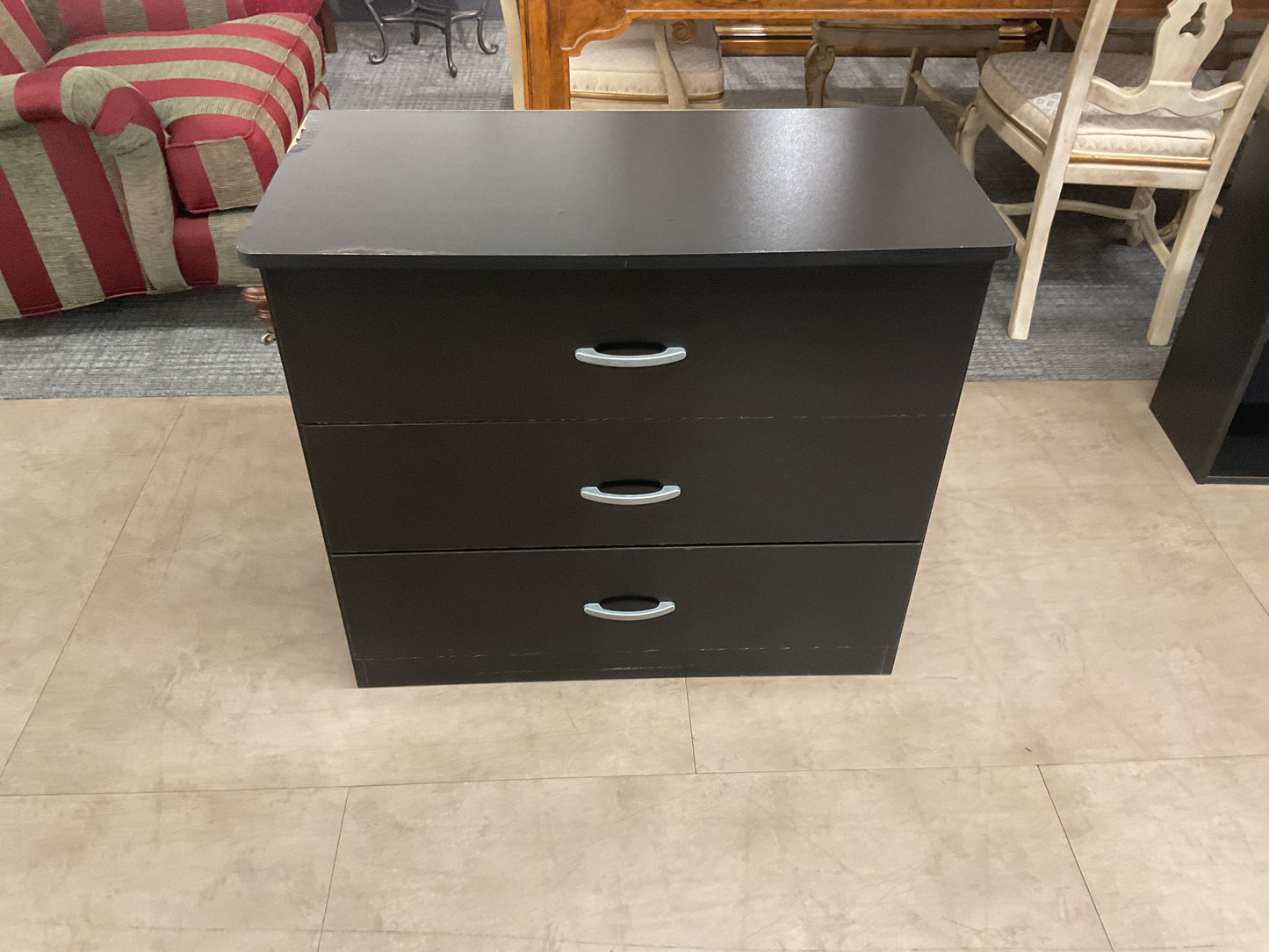 Black 3-Drawer Dresser