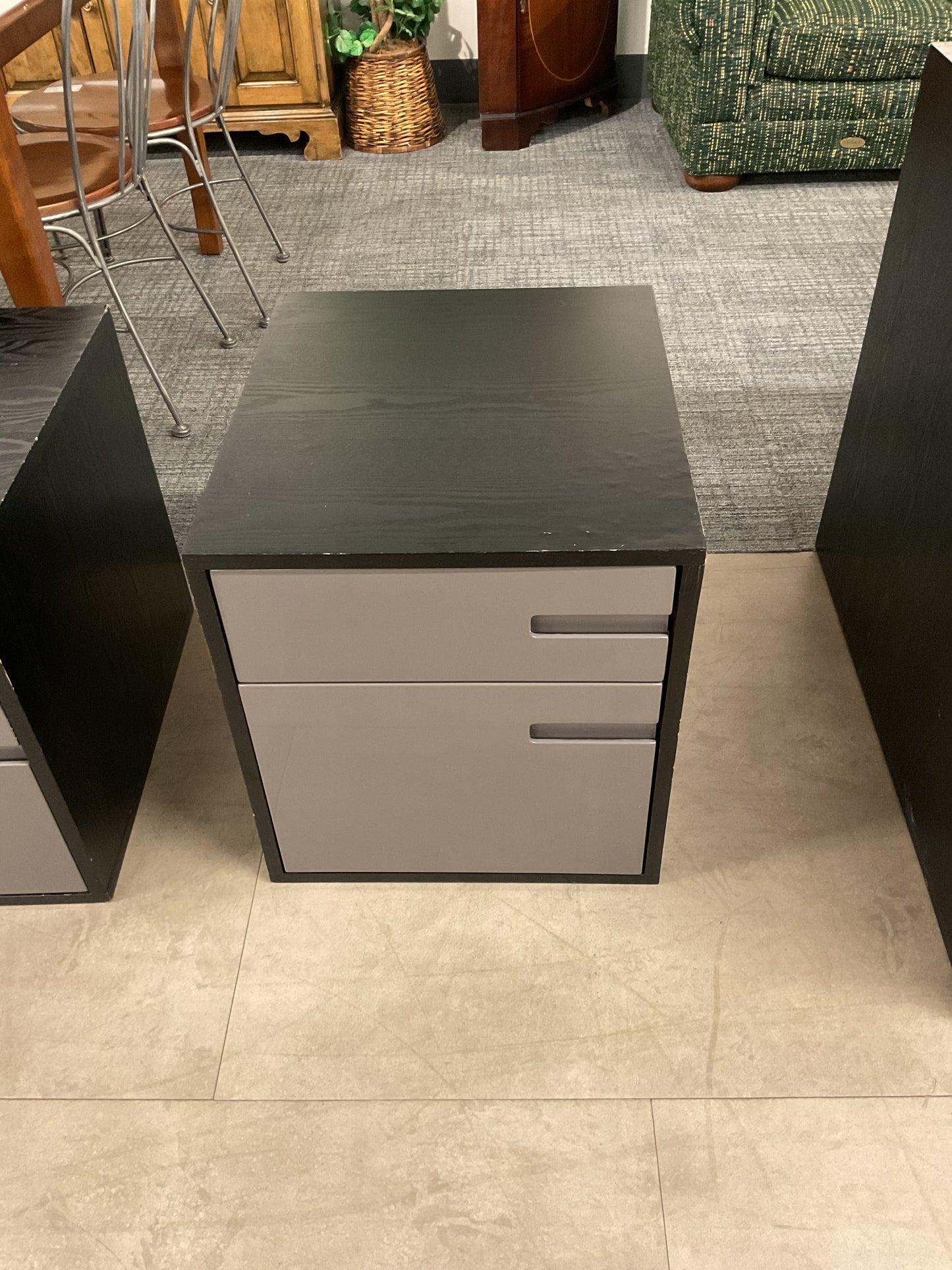 Matte Grey File Cabinet