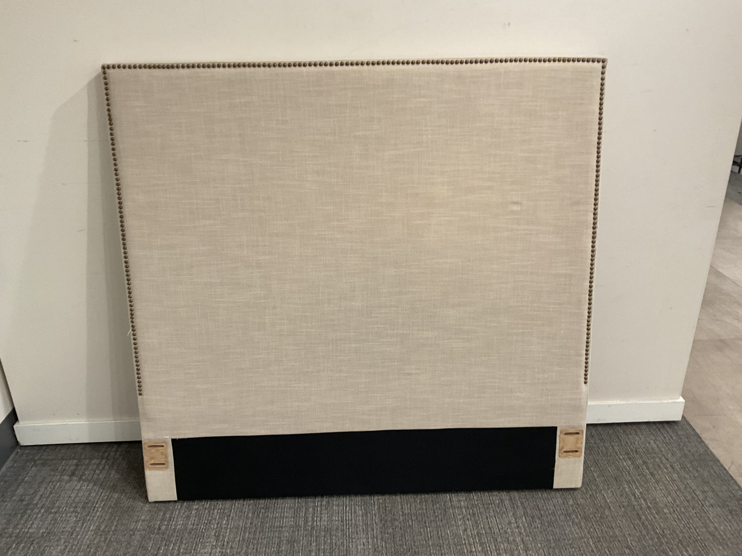 Studded Linen Full Headboard (B005)