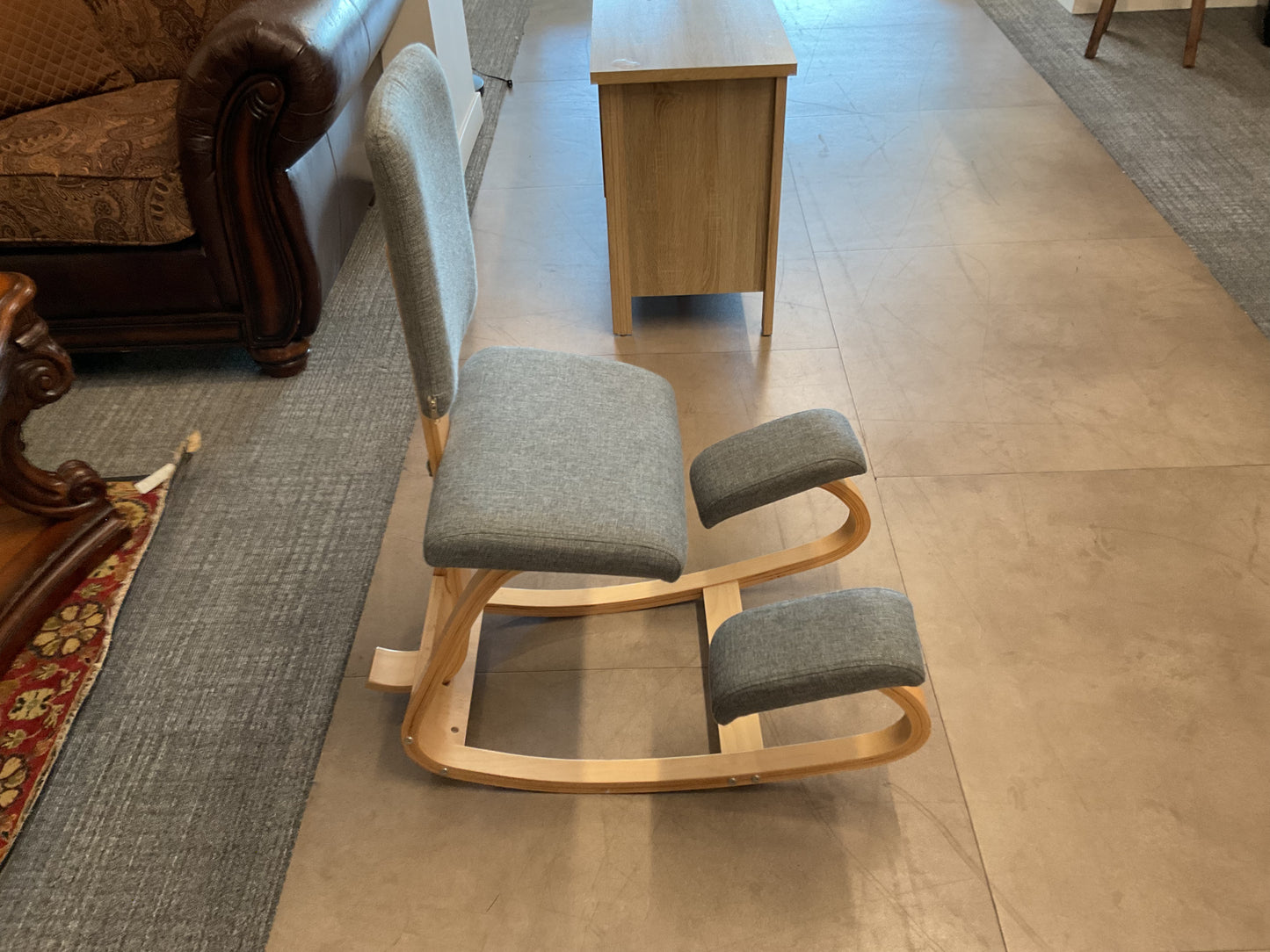 Ergonomic Rocking Kneeling Chair W/Backrest