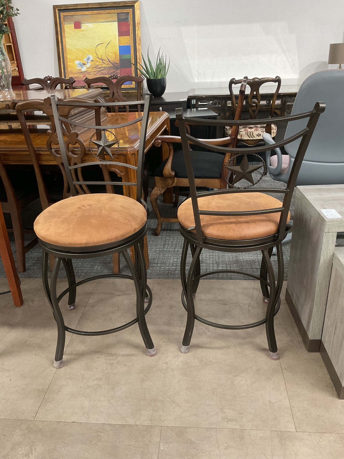 Rodeo Barstool Pair
