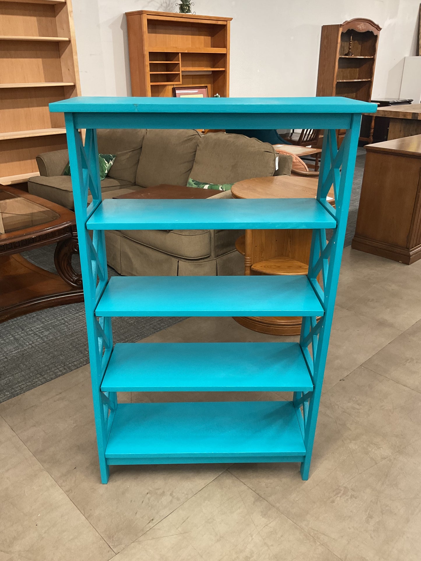 Turquoise Bookshelf