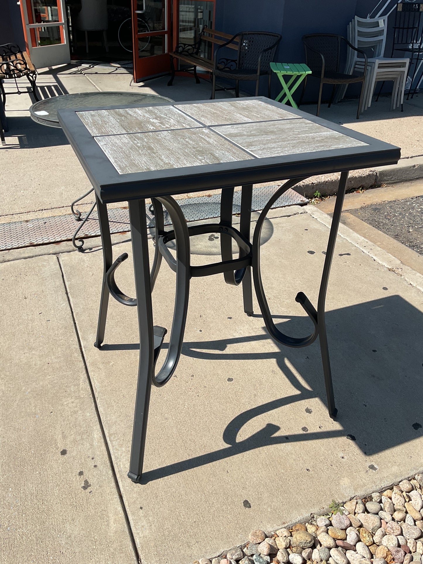 Outdoor Tile Pub Table