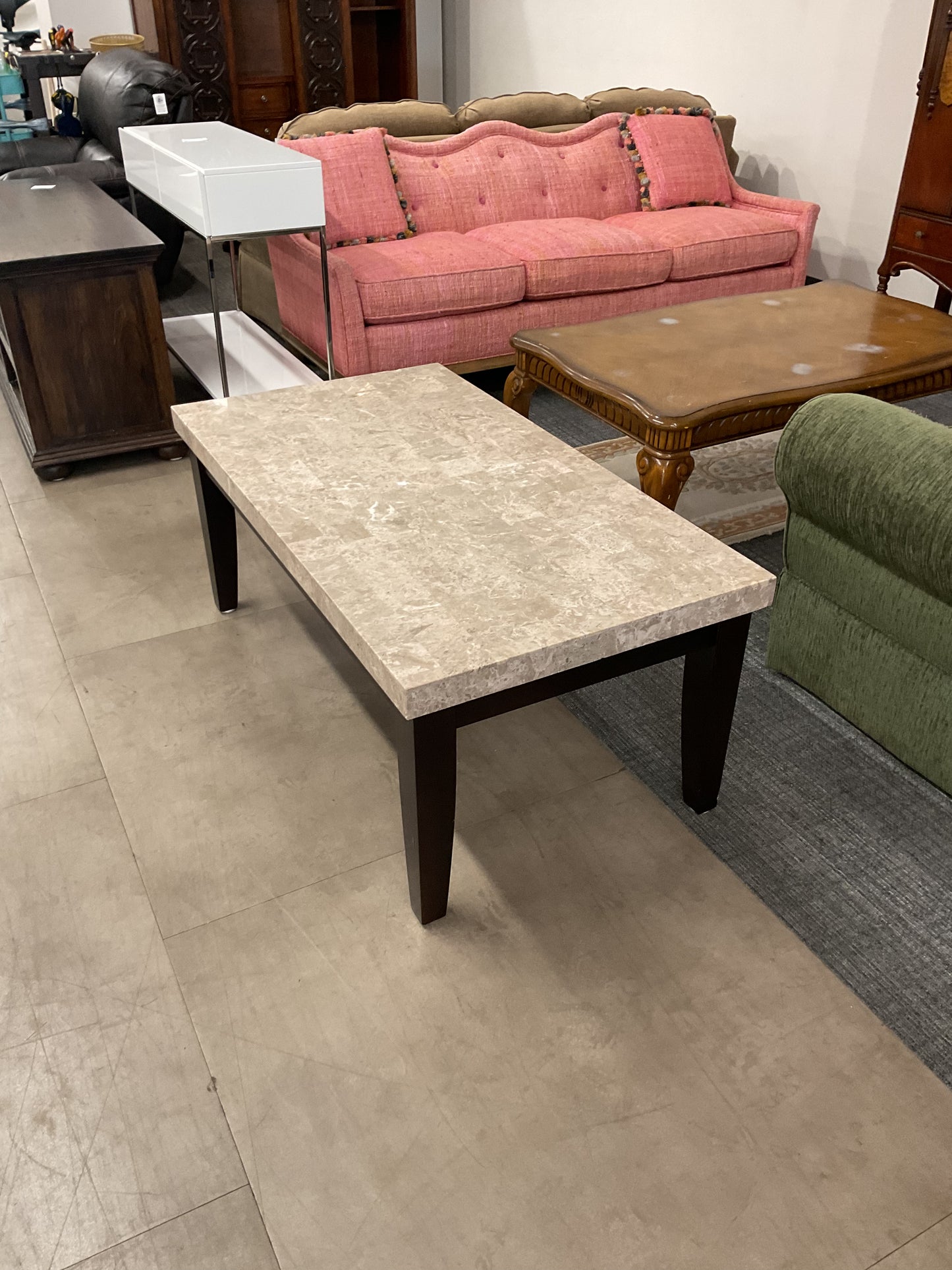 Cream Marble Coffee Table
