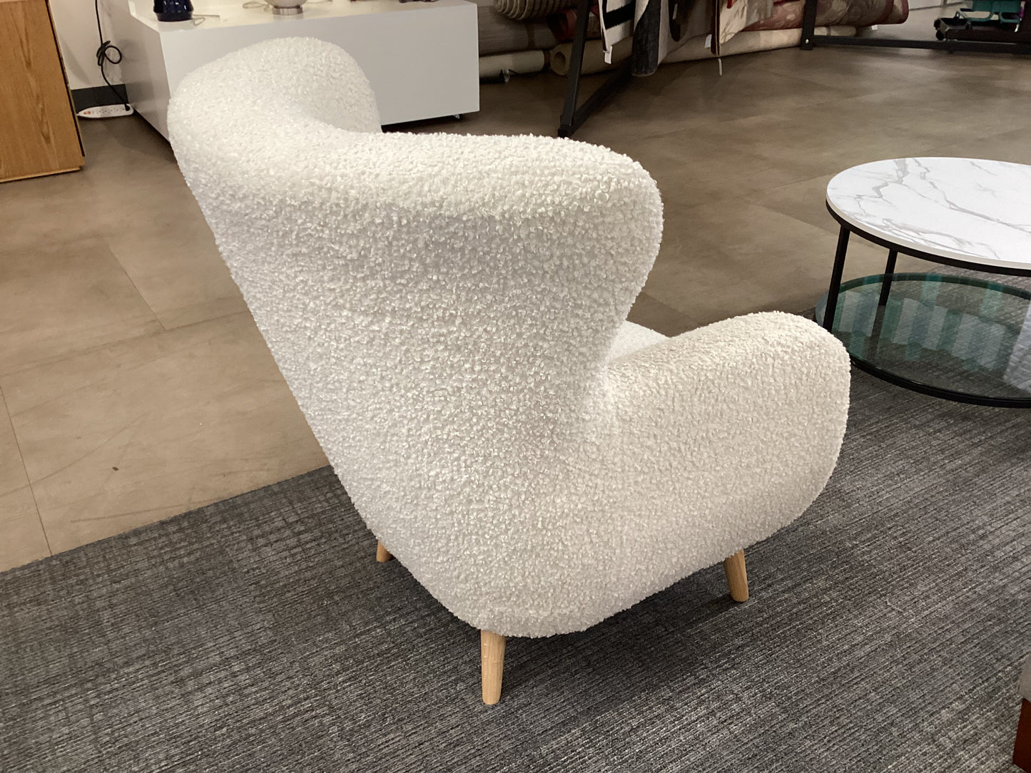 Boucle Wingback Chair