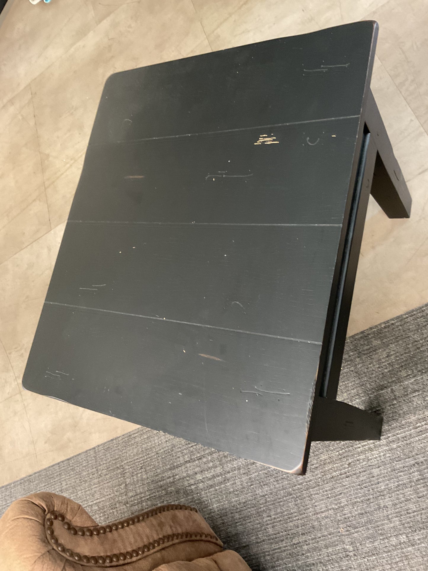 Rustic Black Side Table