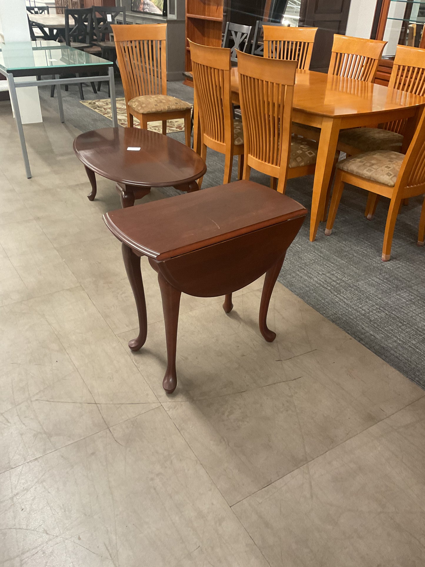 Cherry Drop Leaf End Table