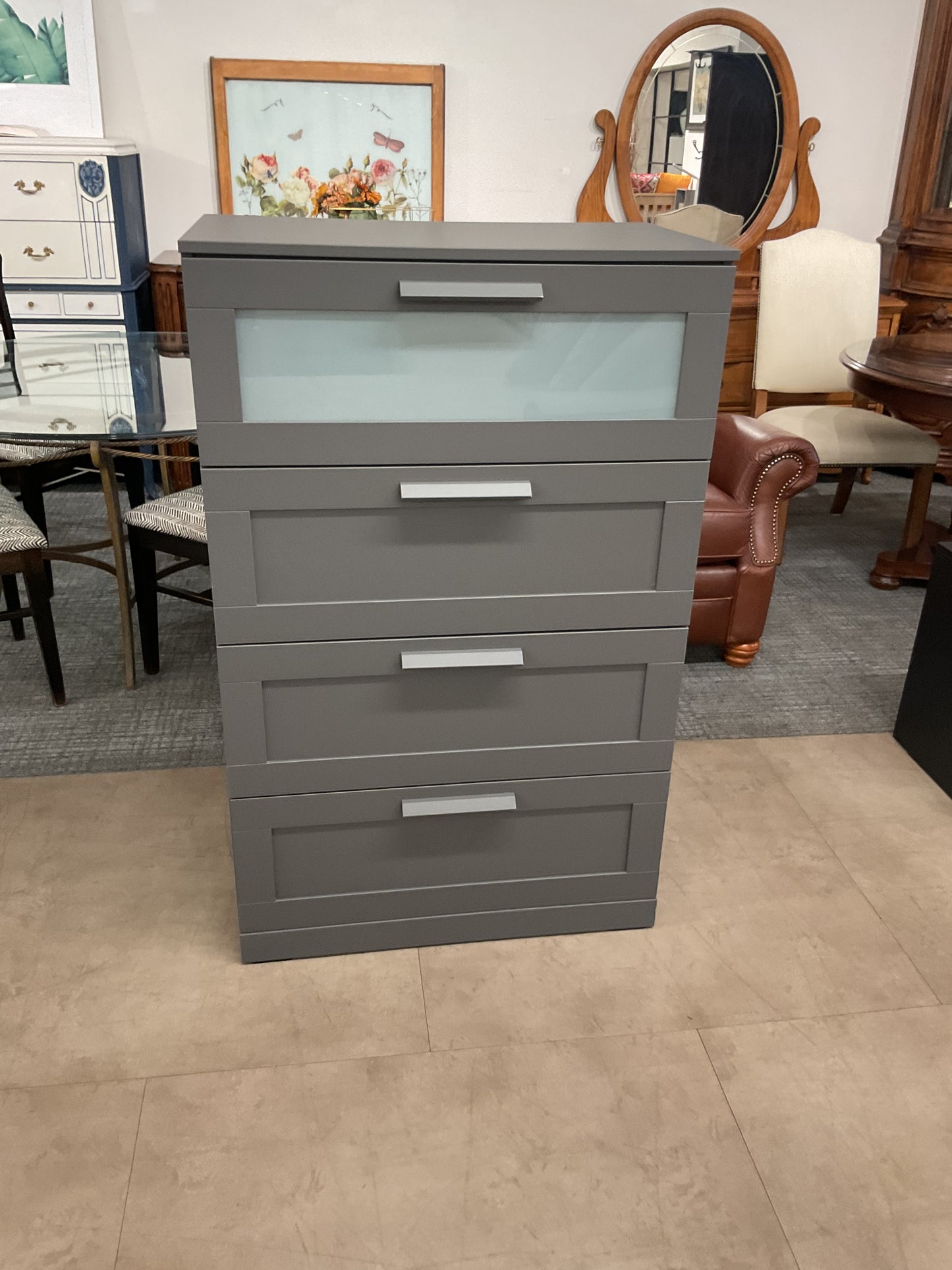 Frosted Glass Dresser