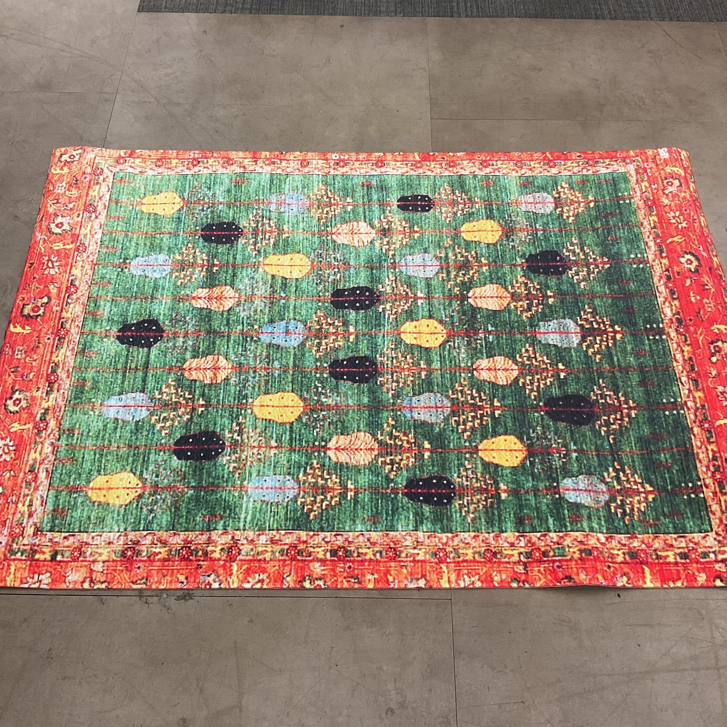 Cranberry & Moss Rug (R128)