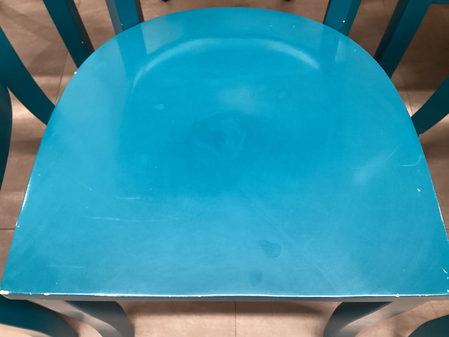 6 Teal X Chairs