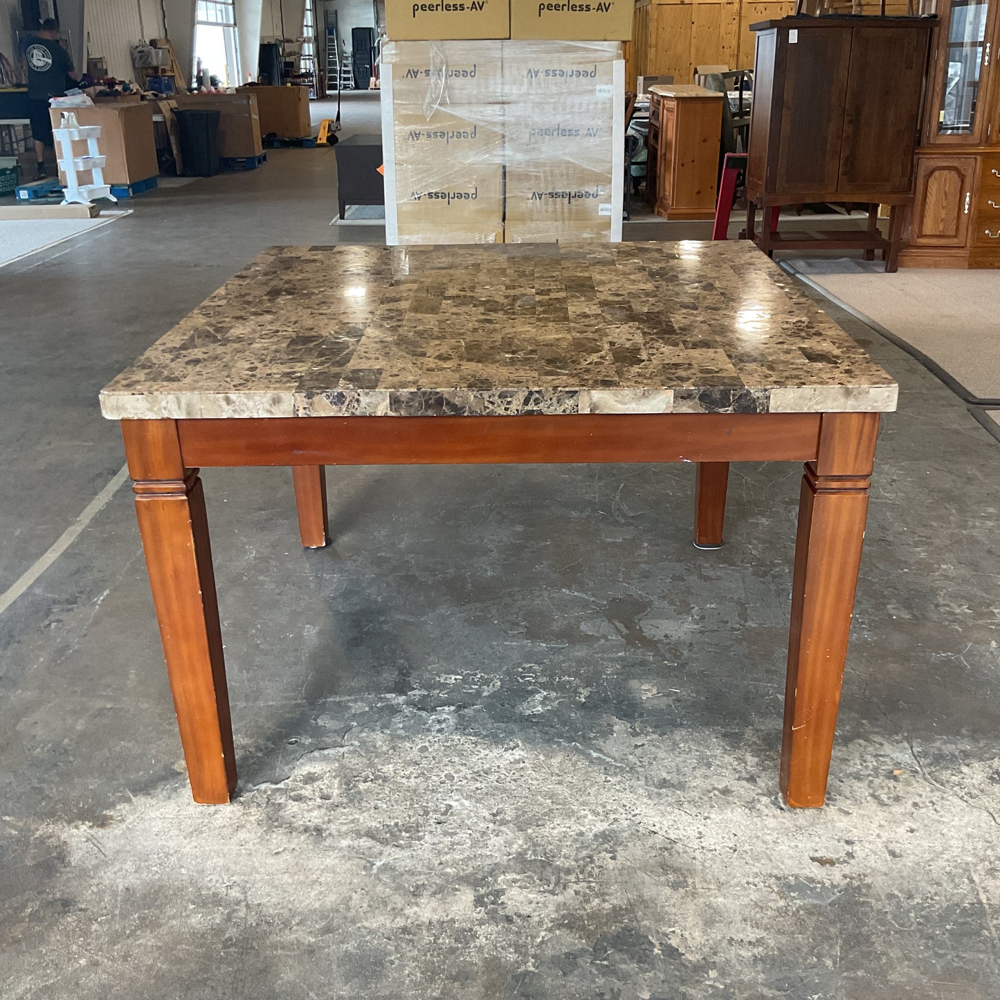 Square Faux-Marble Table*WH