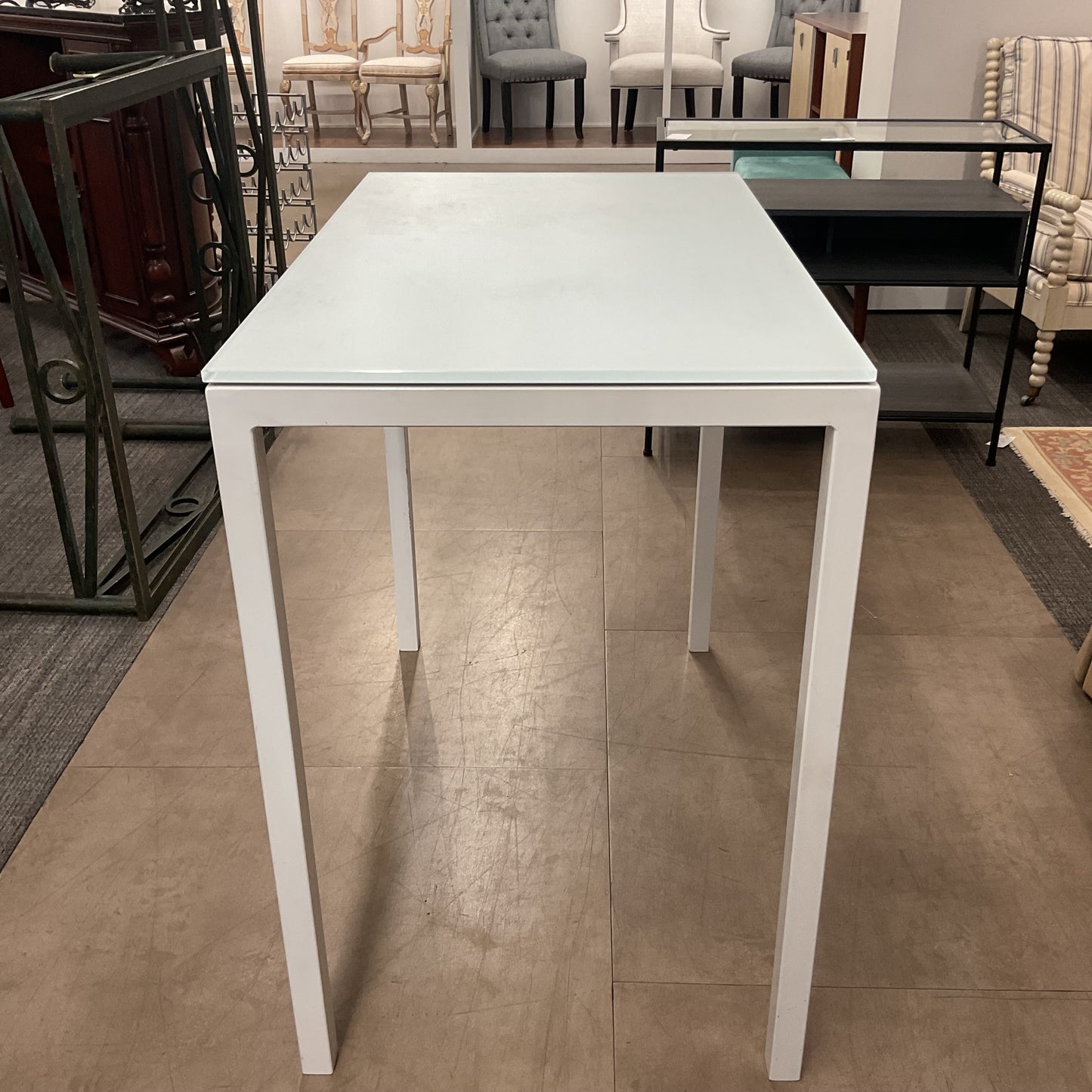 Frosted Glass Top Table