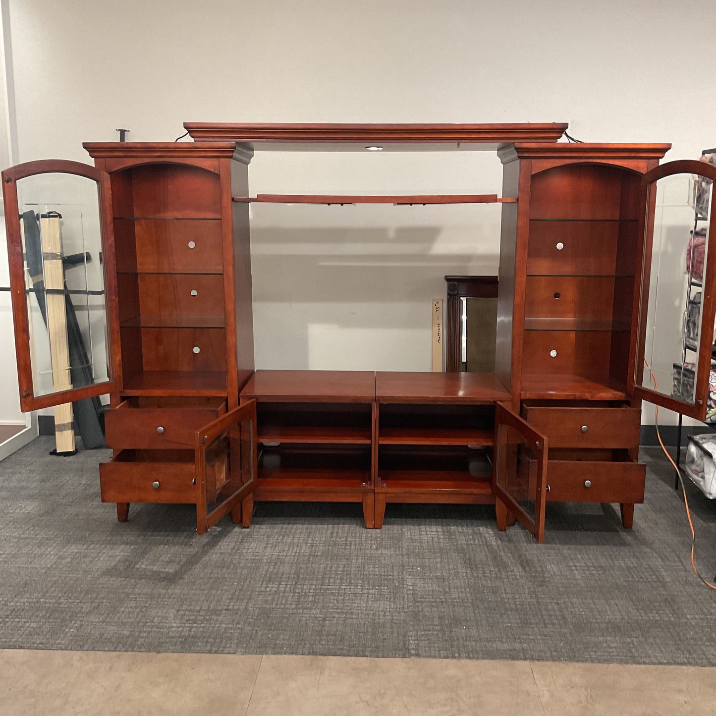 Warm Oak Entertainment Center