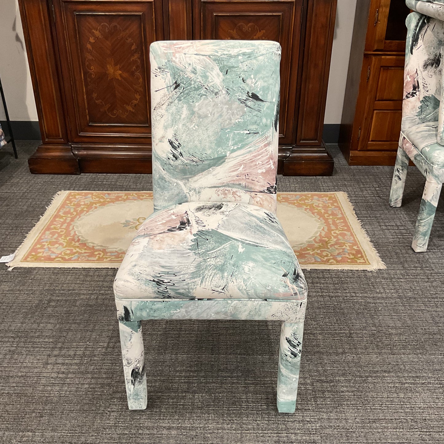 Abstract Canvas Dining Chair Set