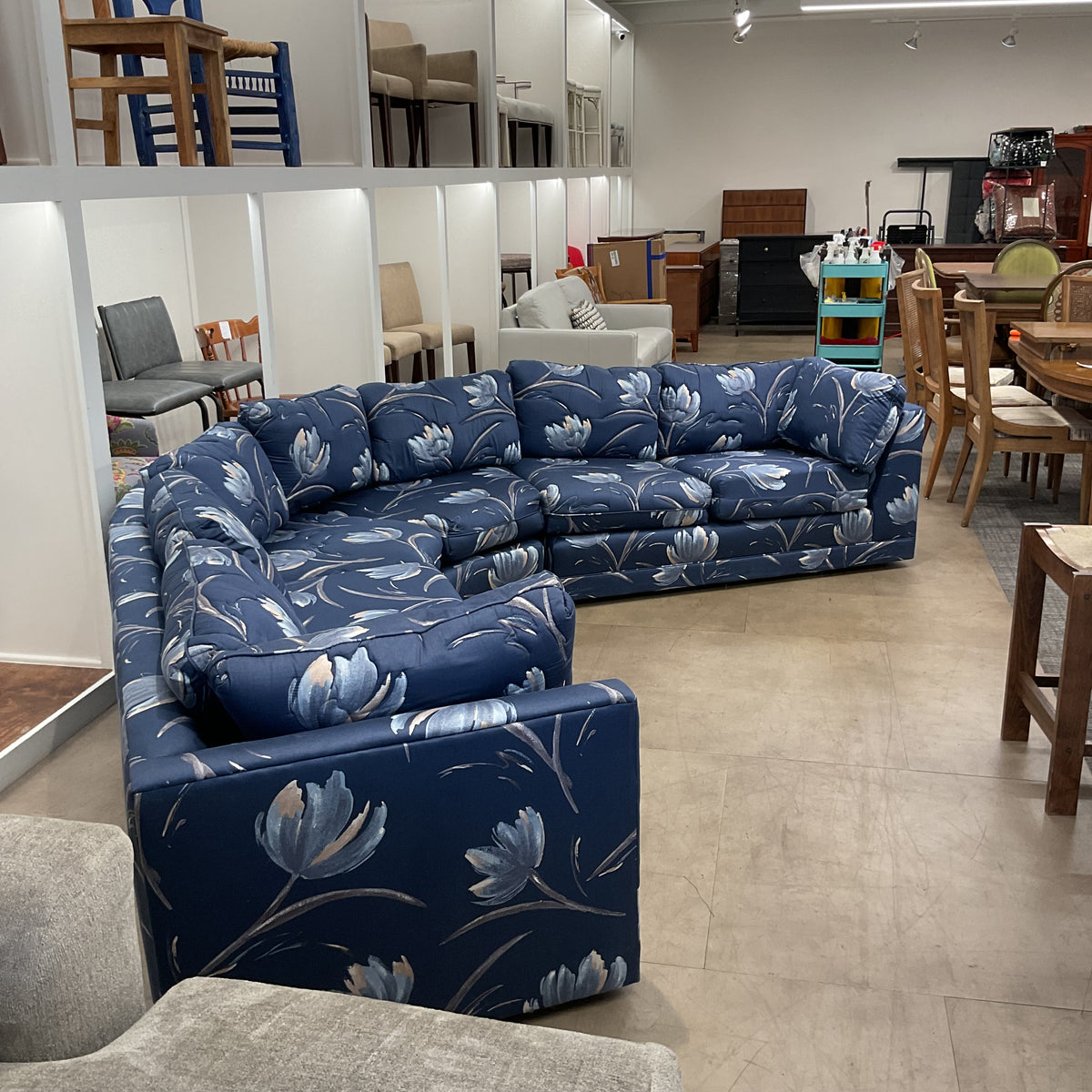 Midnight Floral Sectional