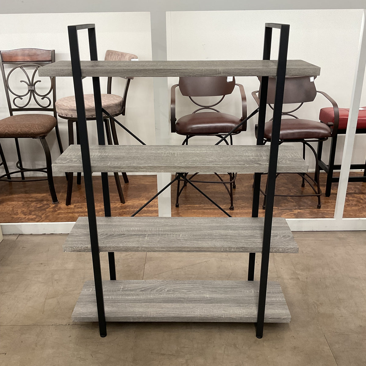 Oak Gray Bookshelf