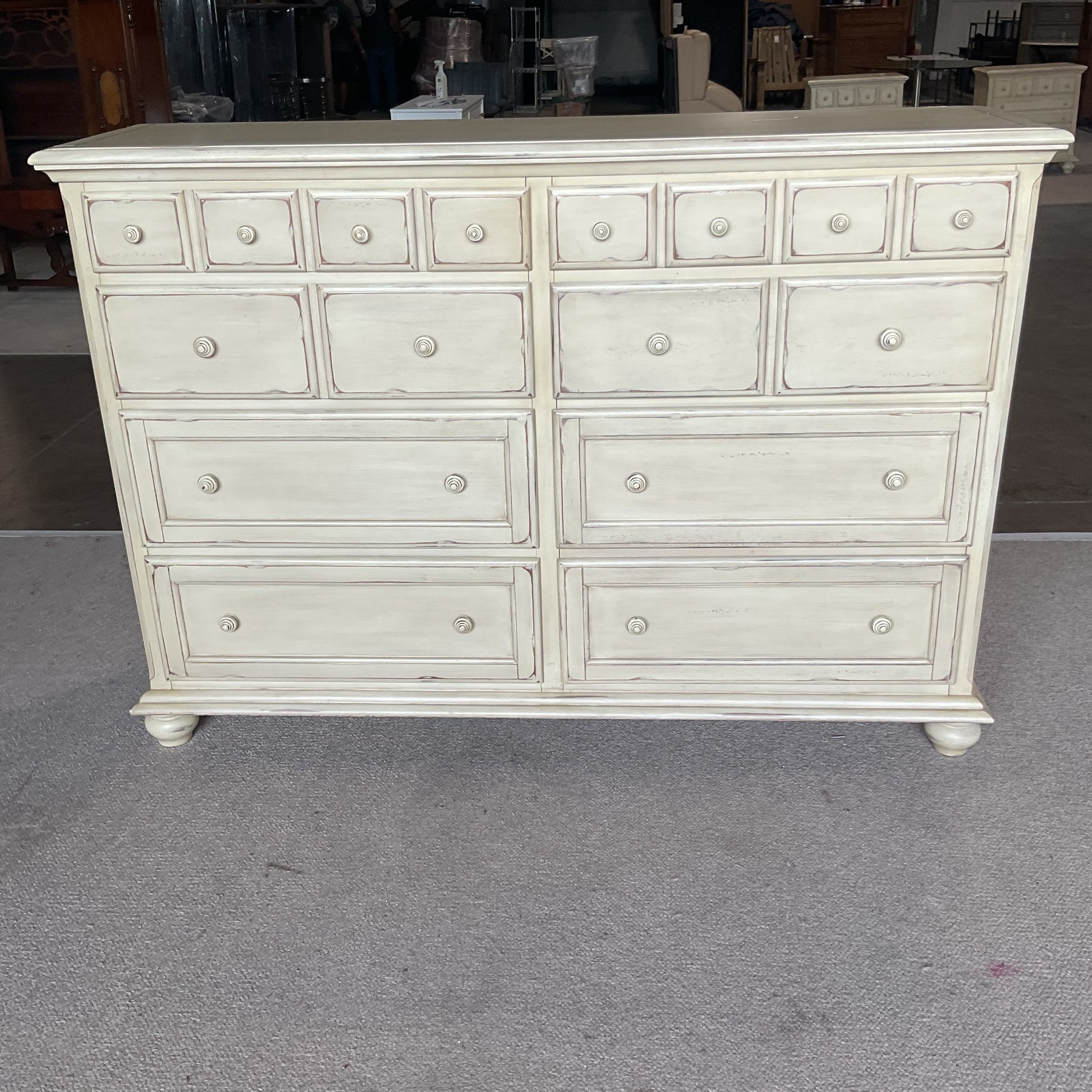 white dresser solid wood Jela 5 Drawer Special Features Vintage White Solid Wood Bedroom