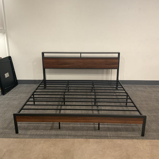 Wood Platform King Bed (B056)