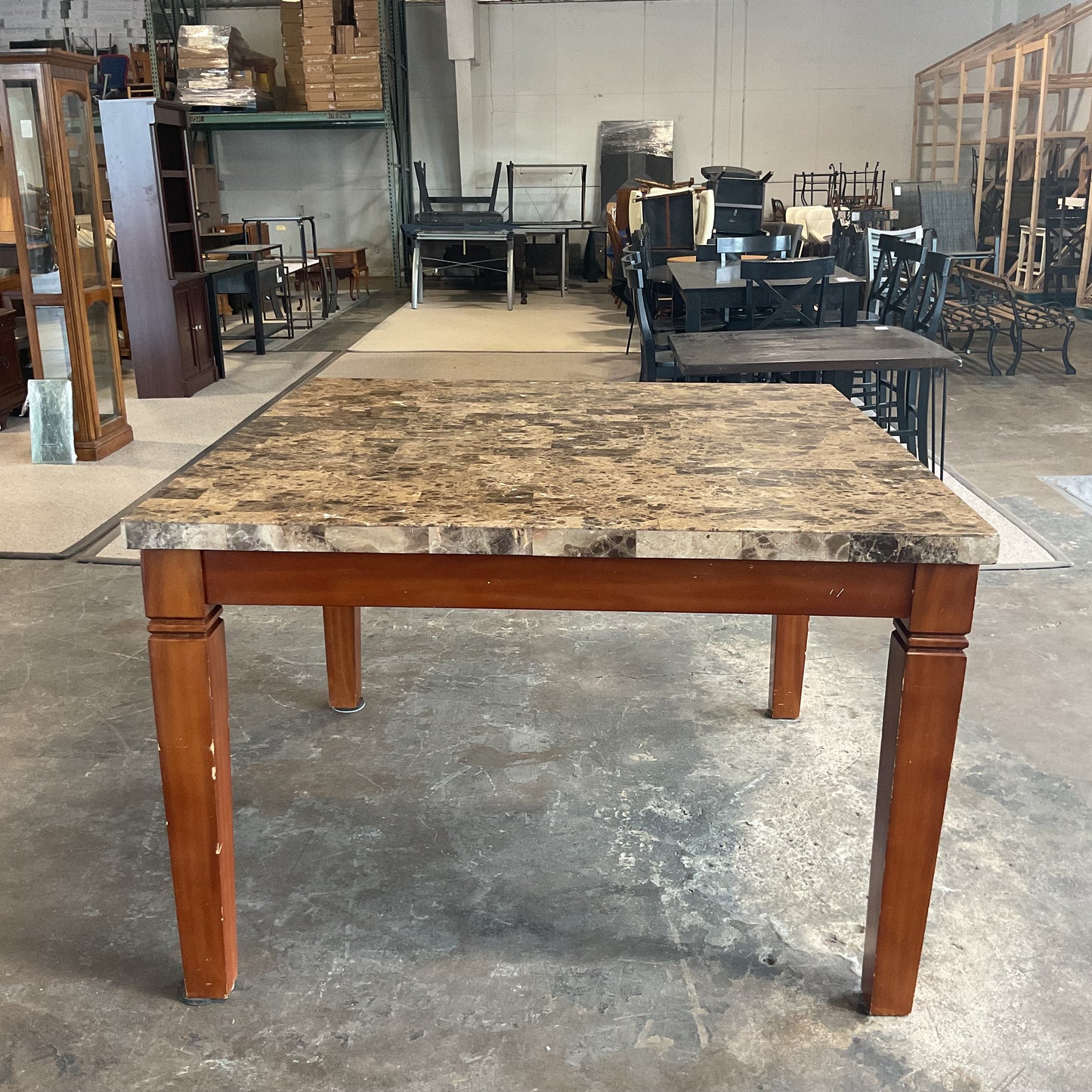 Square Faux-Marble Table*WH
