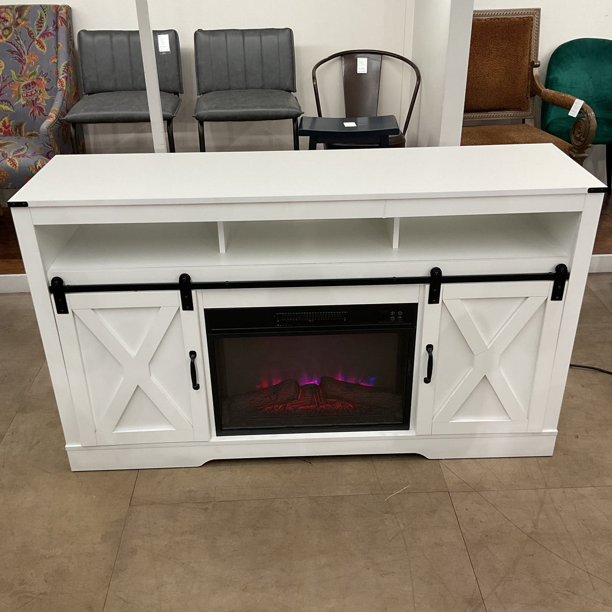 Farmhouse Fireplace Console