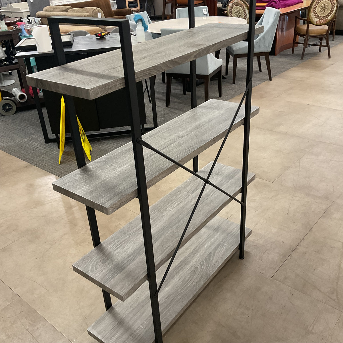 Oak Gray Bookshelf