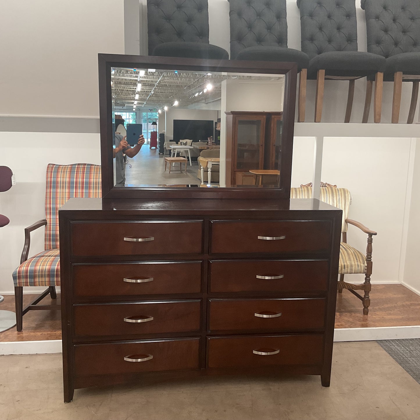 Burnt Sienna Dresser W/ Mirror