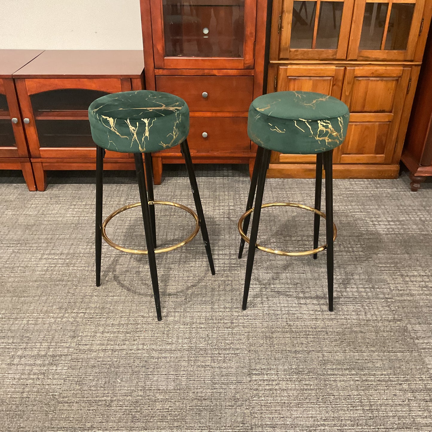 Golden Vein Barstool Pair