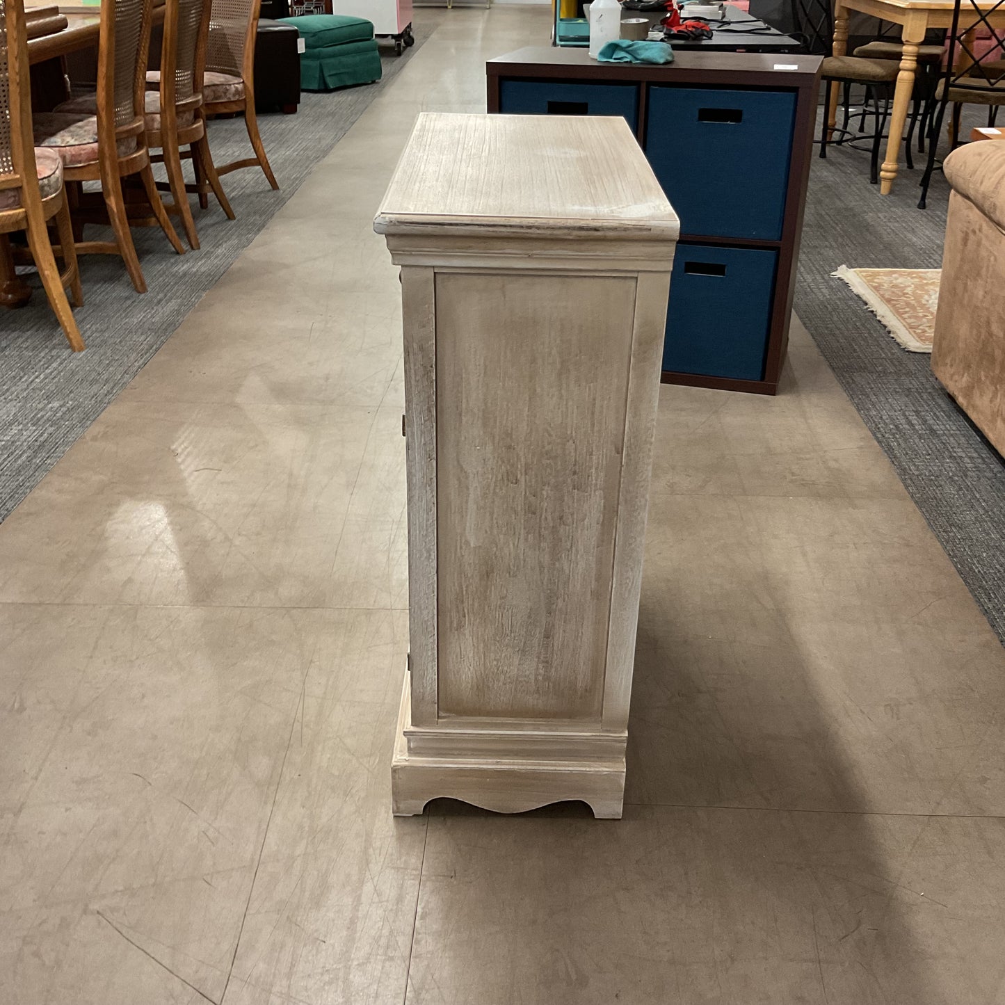 White Stone Wood Cabinet