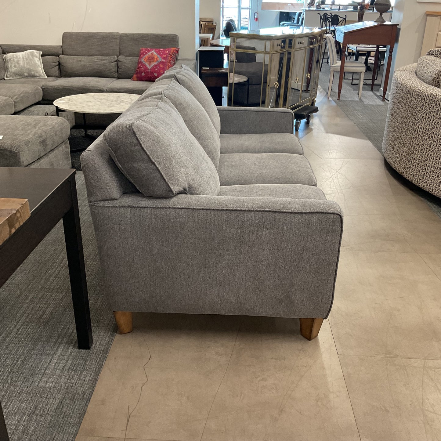 Three-Seater Gray Couch