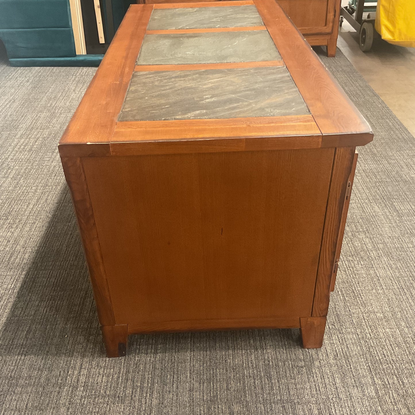 Warm Oak Media Console