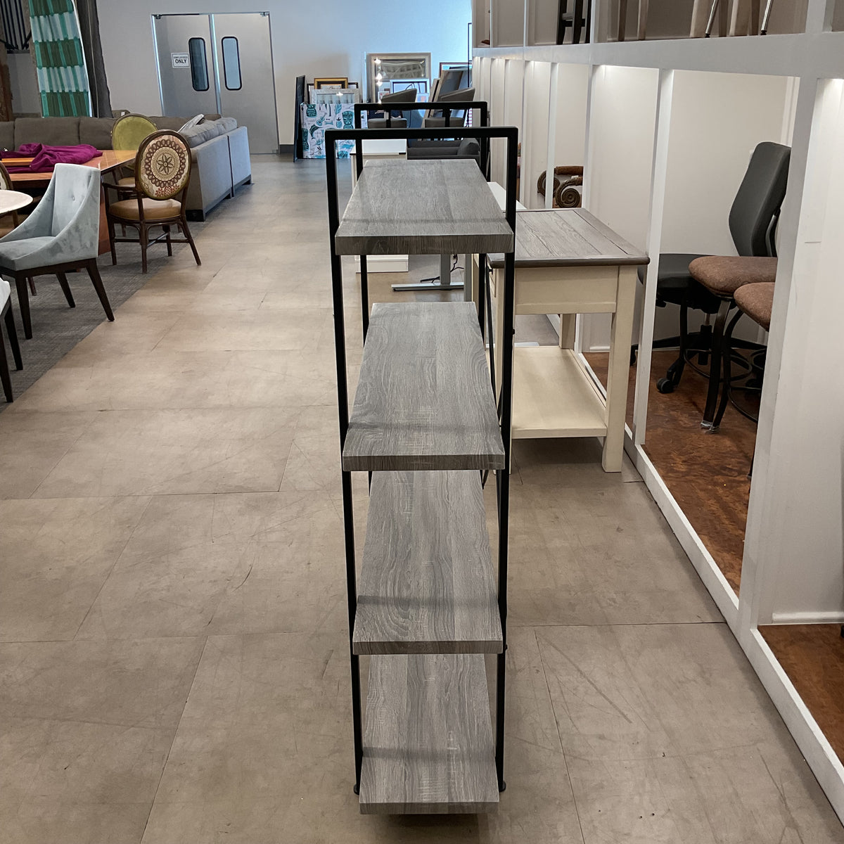 Oak Gray Bookshelf