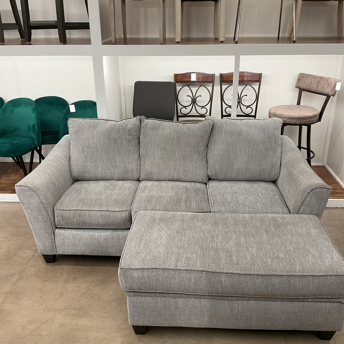 Big Grey Sofa W/ Ottoman