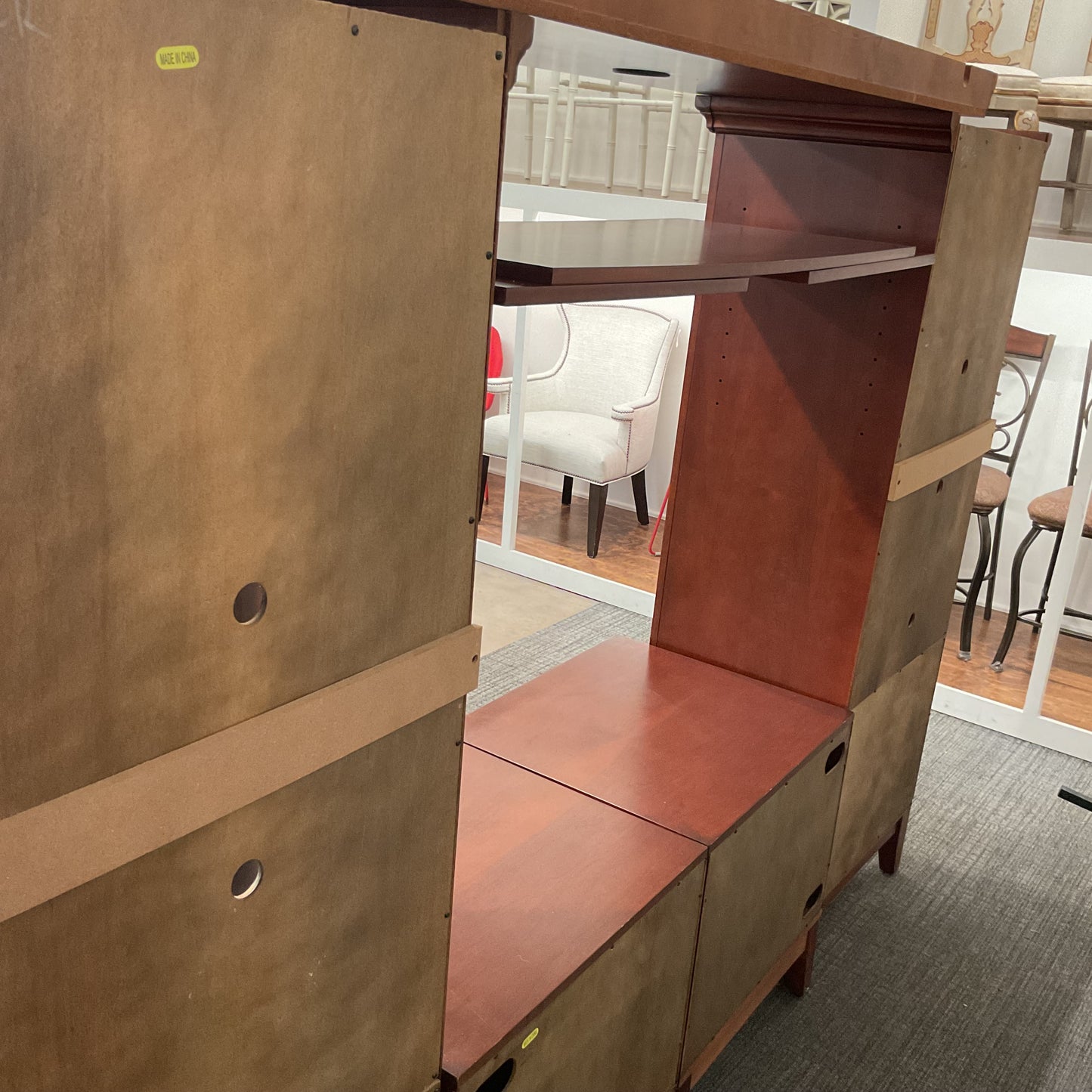 Warm Oak Entertainment Center