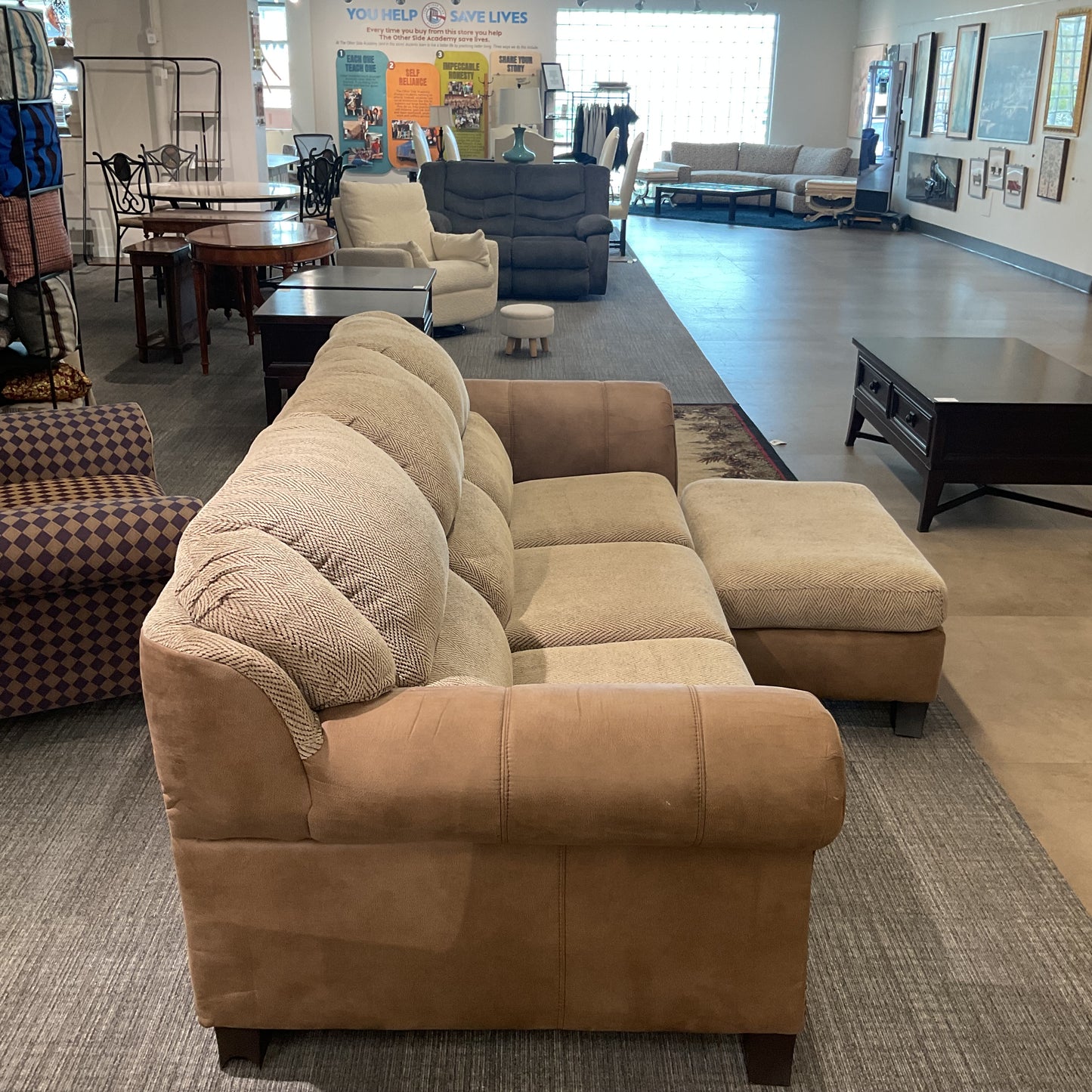 Sandy Sofa W/ Ottoman