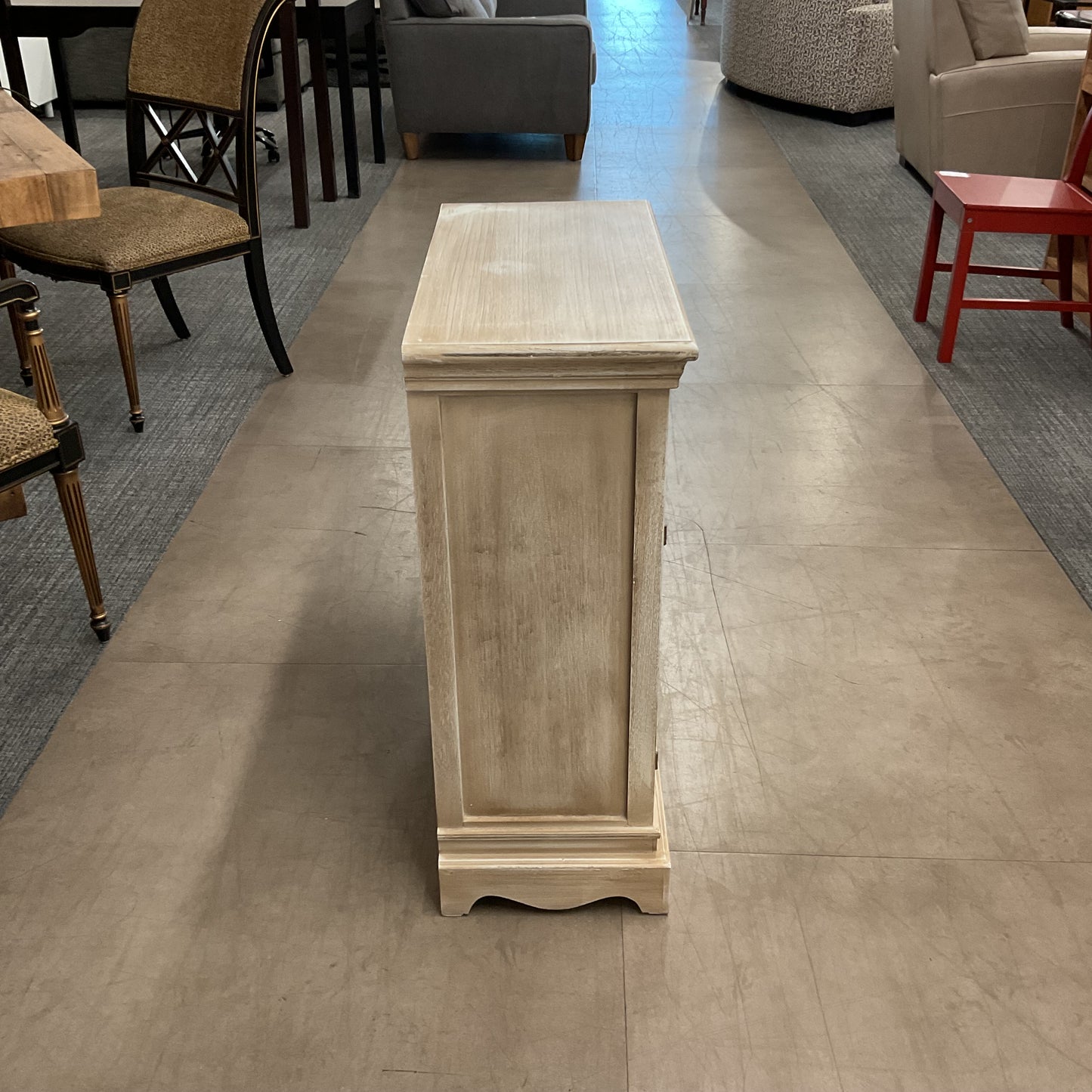 White Stone Wood Cabinet