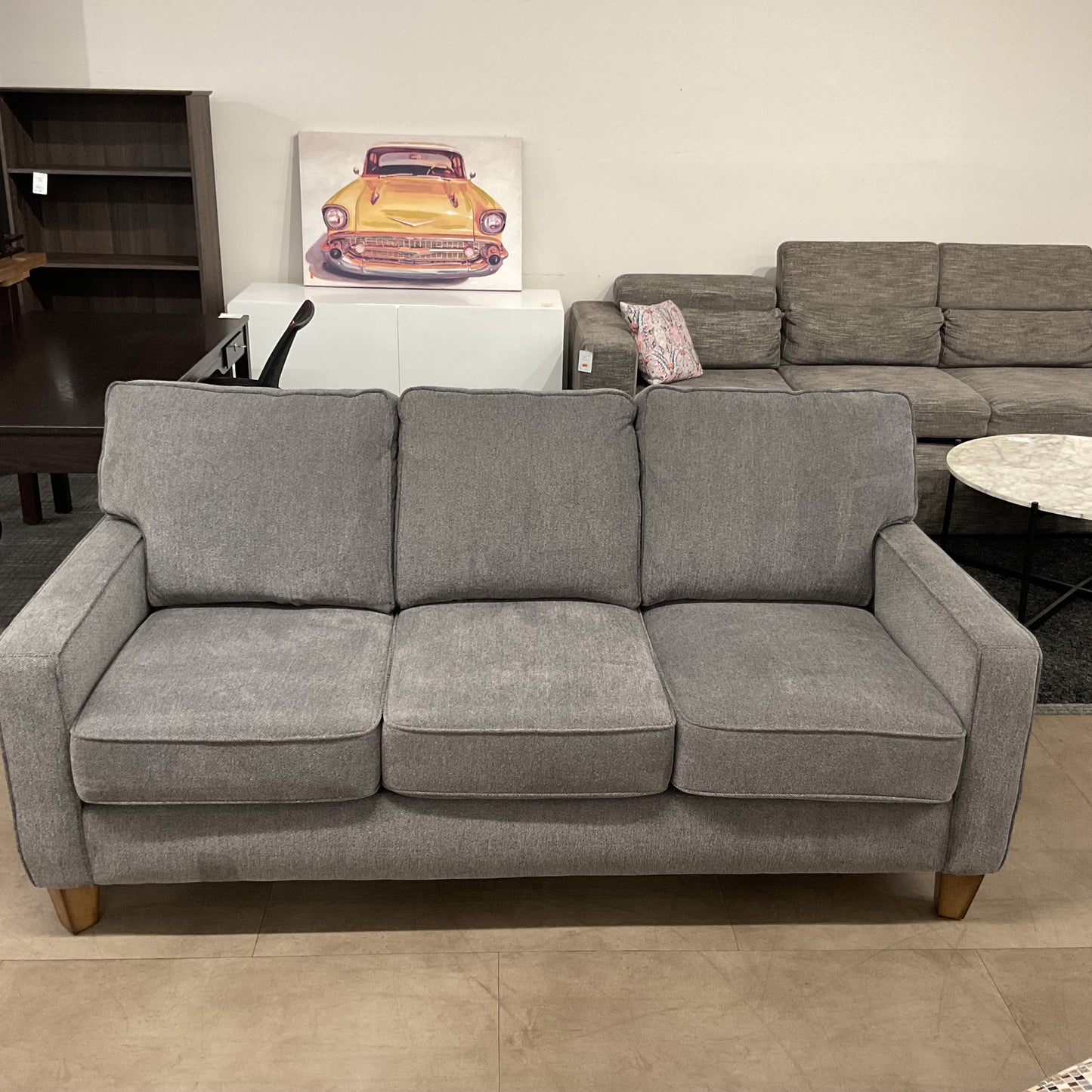 Three-Seater Gray Couch