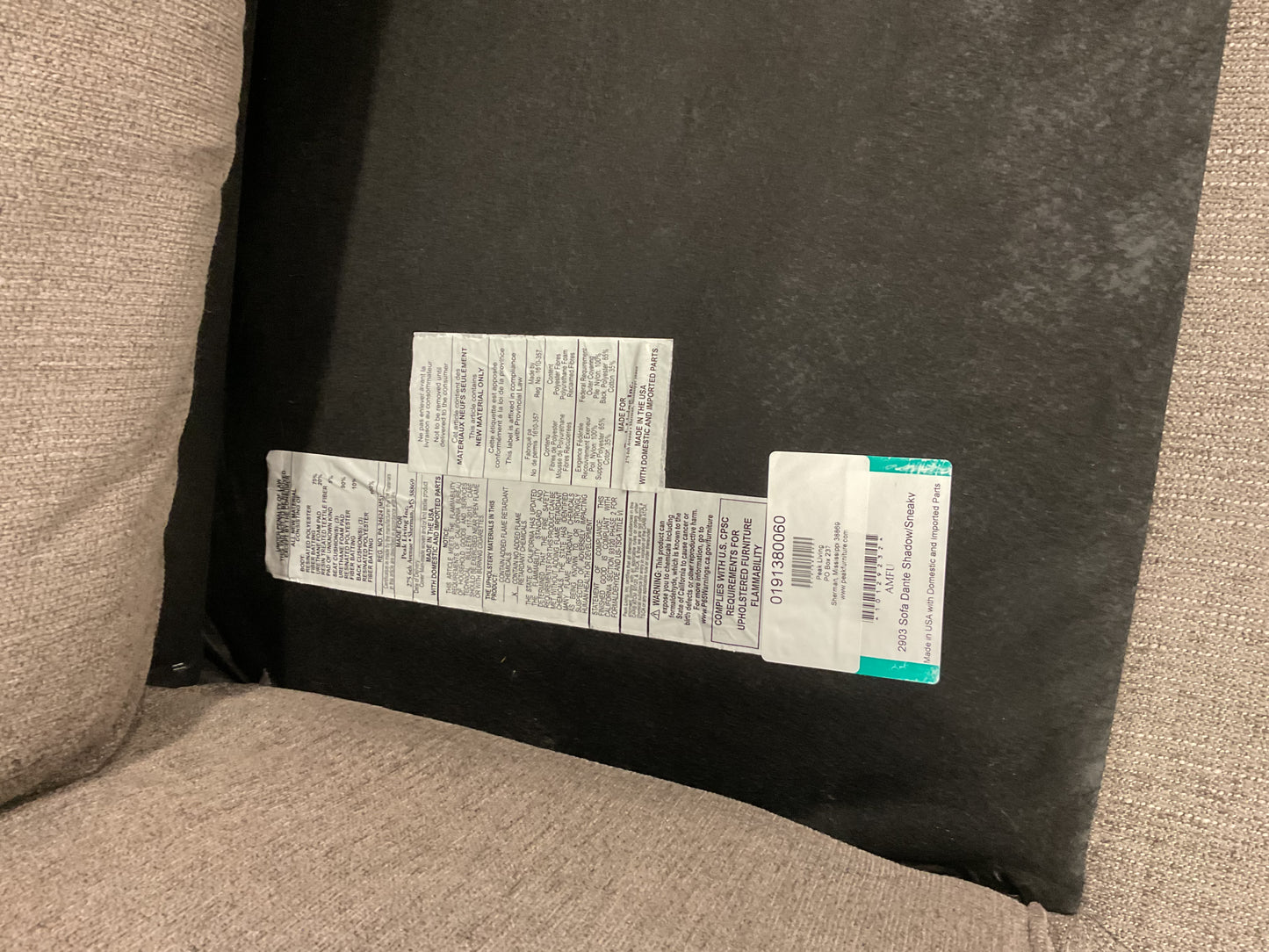 Shades of gray sofa