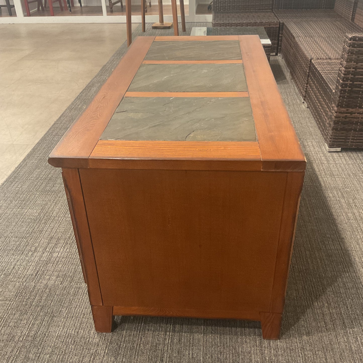 Warm Oak Media Console