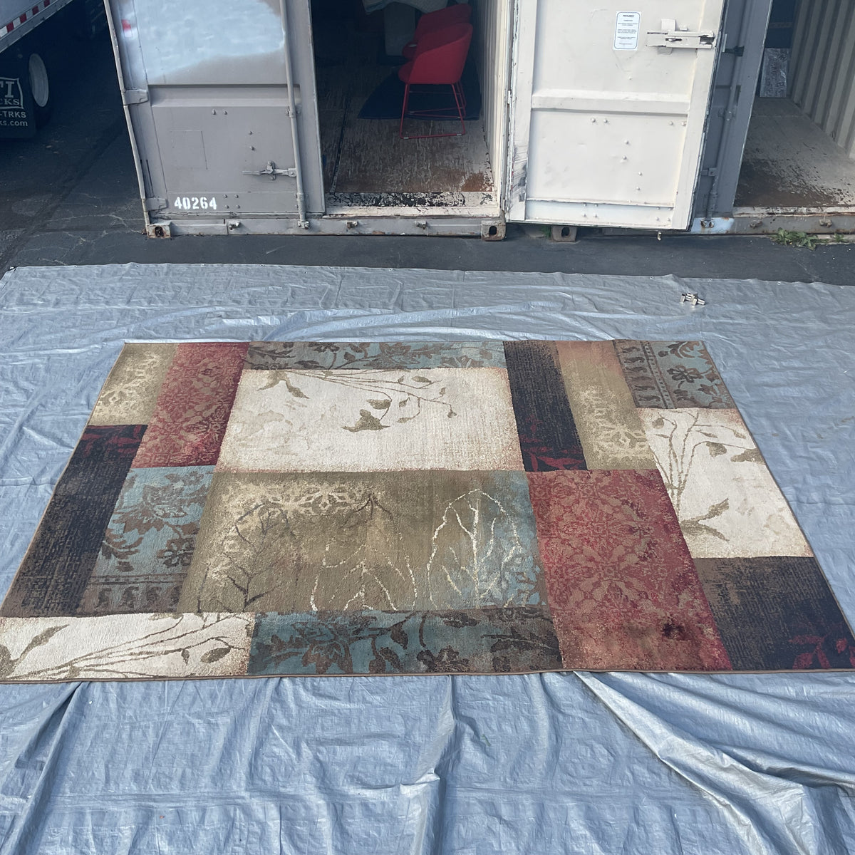 Floral Boxes Rug (R092)