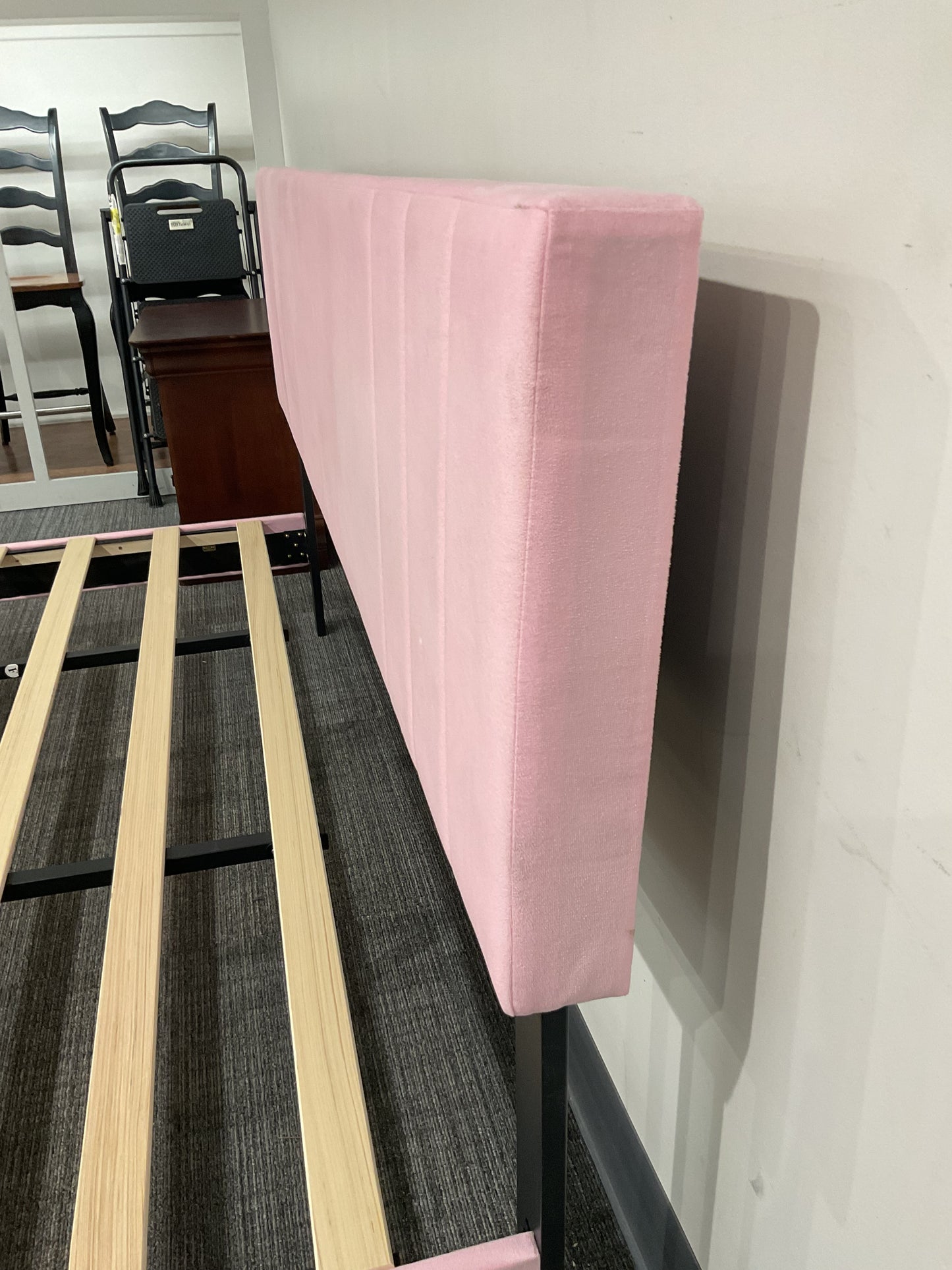 Pretty pink lady king bed frame (B009)