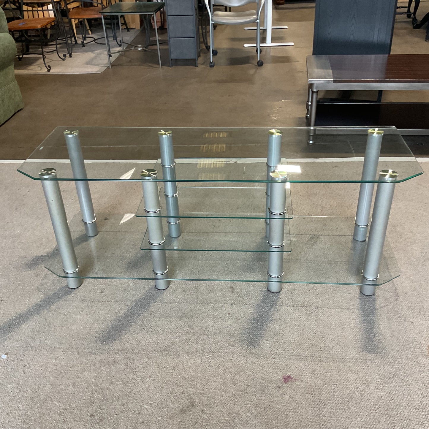 Multi-Tier Glass Entertainment Center *WH