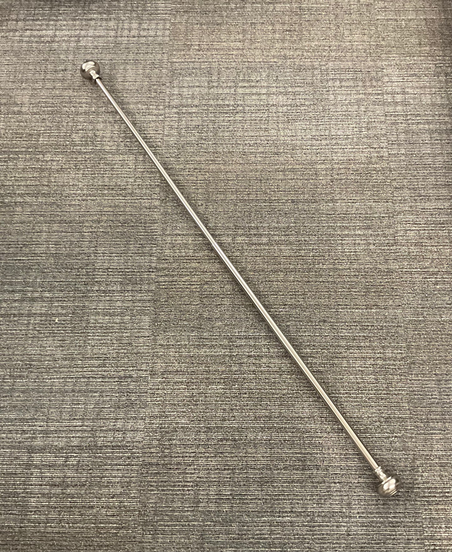 Silver Curtain Rod With Mounting Brackets
