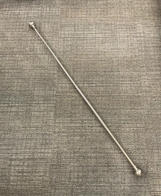 Silver Curtain Rod With Mounting Brackets