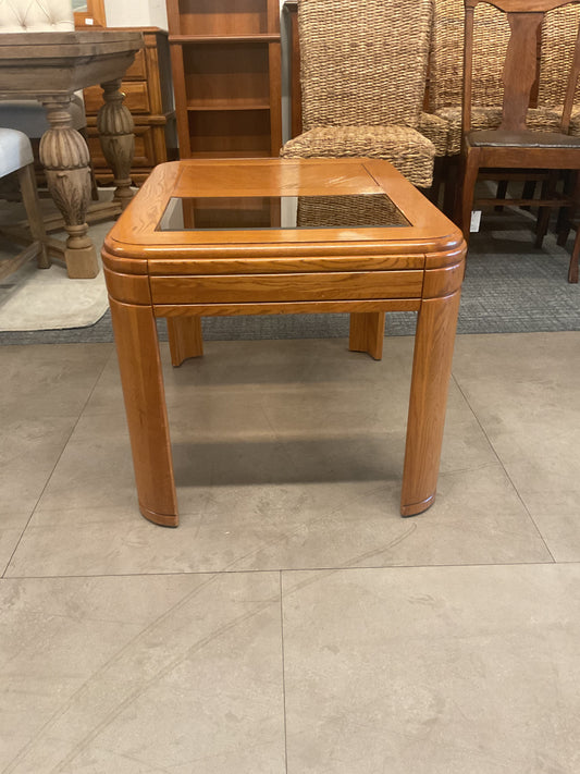 Half Glass End Table