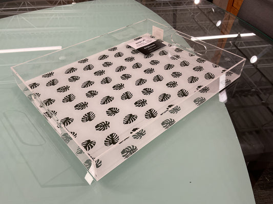 Leaf Pattern Acrylic Tray